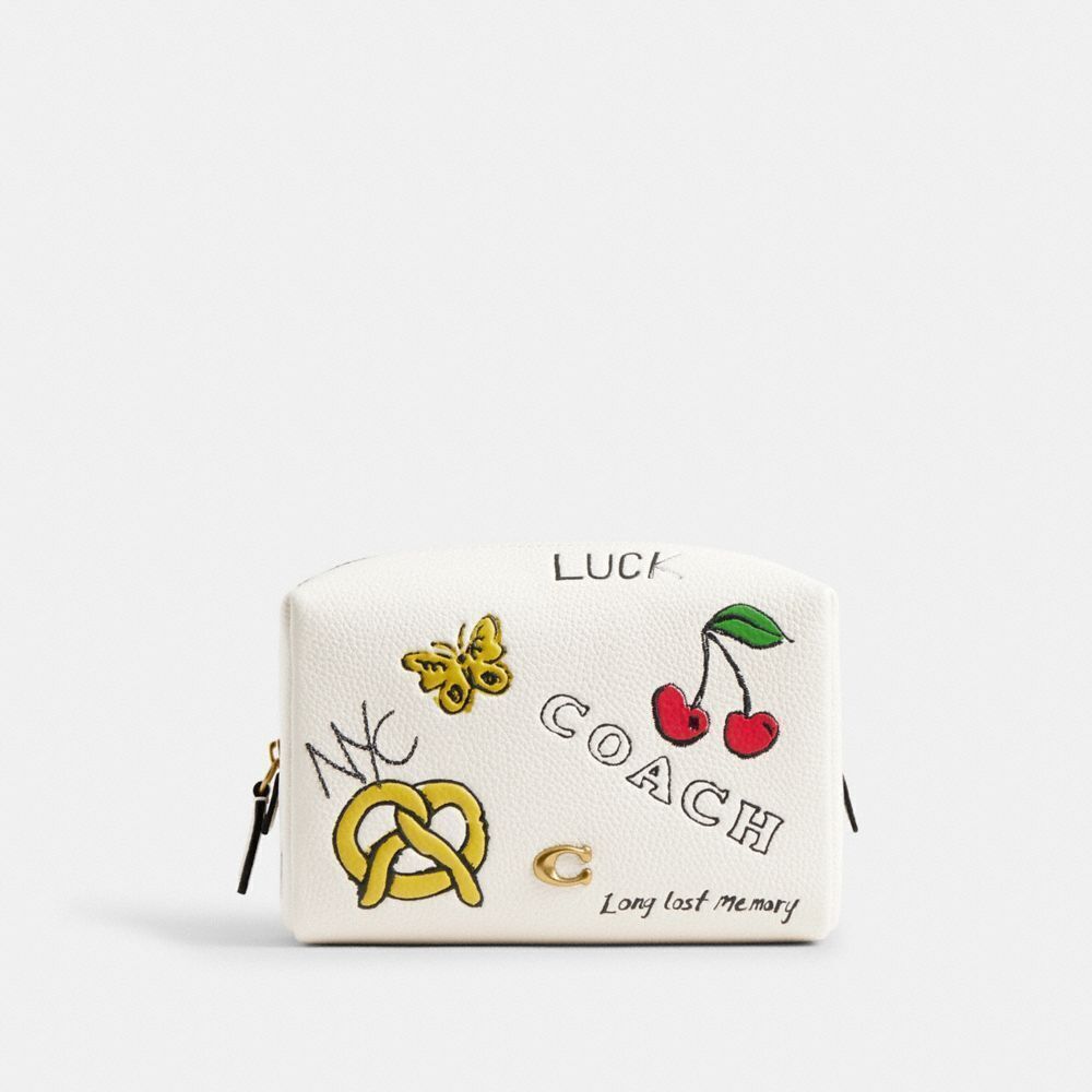 Coach Essential Cosmetic Pouch With Sketch Print NEW